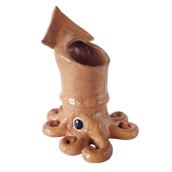 Squid Ceramic Pot - Handmade