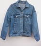 Upcycled denim jacket - patchwork heart (medium) - Image 4
