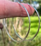 Large silver hammered hoop earrings - Image 6