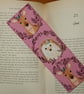 Bookmark deer and hedgehog pink - Image 1
