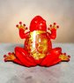 Golden Ember Frog Ornament