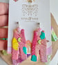 Handmade Funky dungaree Polymer Clay Earrings - Image 4