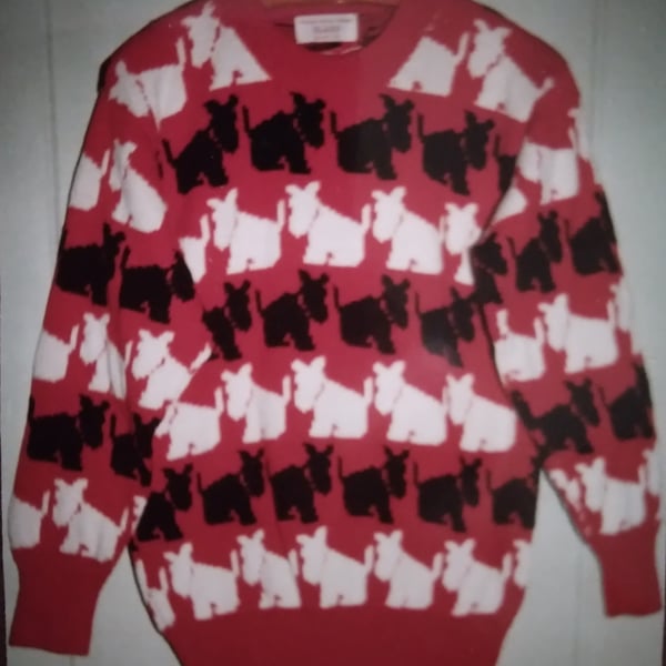 Scottie dog jumper made to measure in your choice of colours