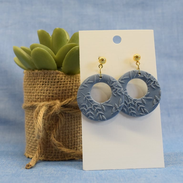 Botanical Hoop Statement Earrings