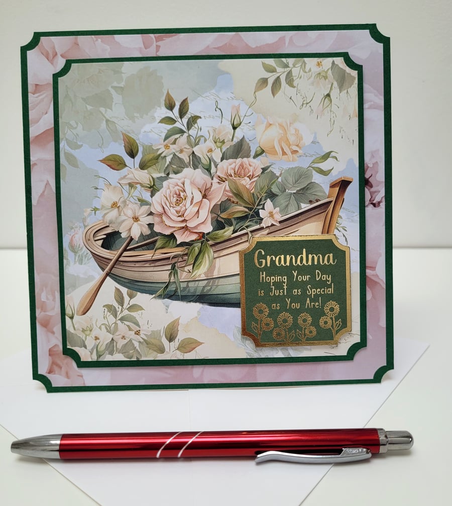 Grandma - Handmade Birthday Card 