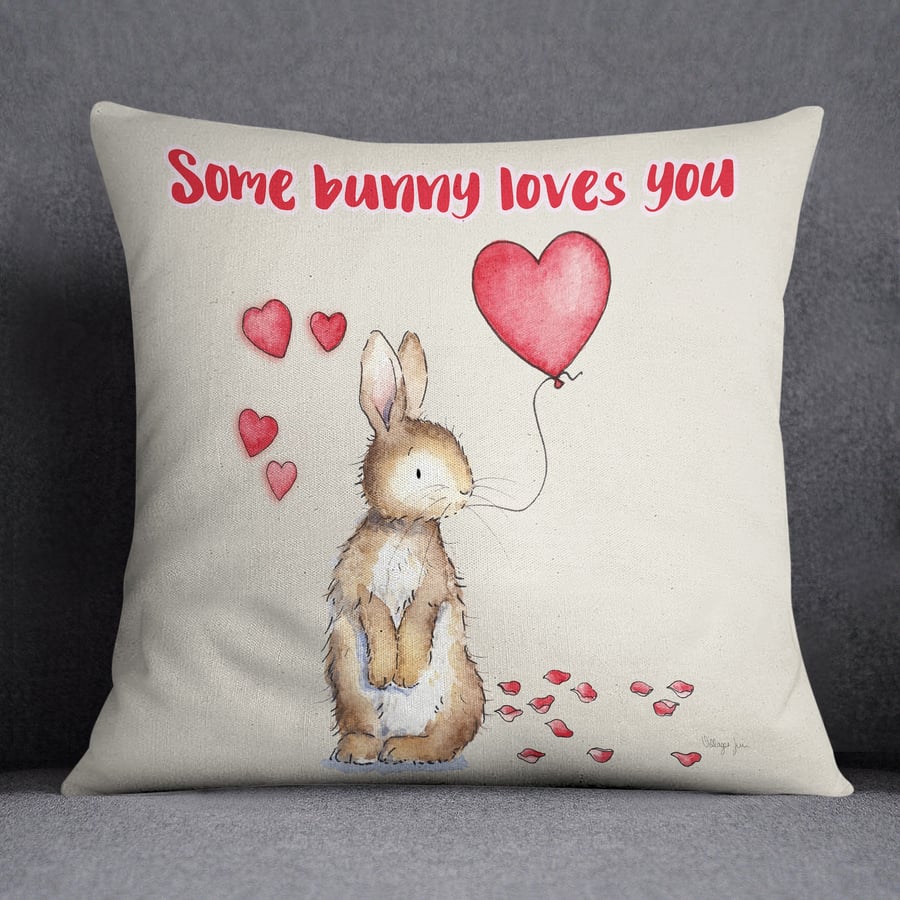 Some Bunny Loves You Valentine's Cushion