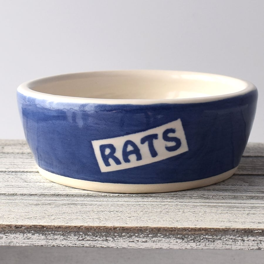 A168 Pet rat bowl RATS (UK postage free)