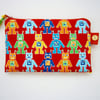 Cute Little Robots  Make up bag / Pencil Case