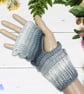 Crochet gloves. Grey and white dragon scale gloves. Fingerless gloves. - Image 4