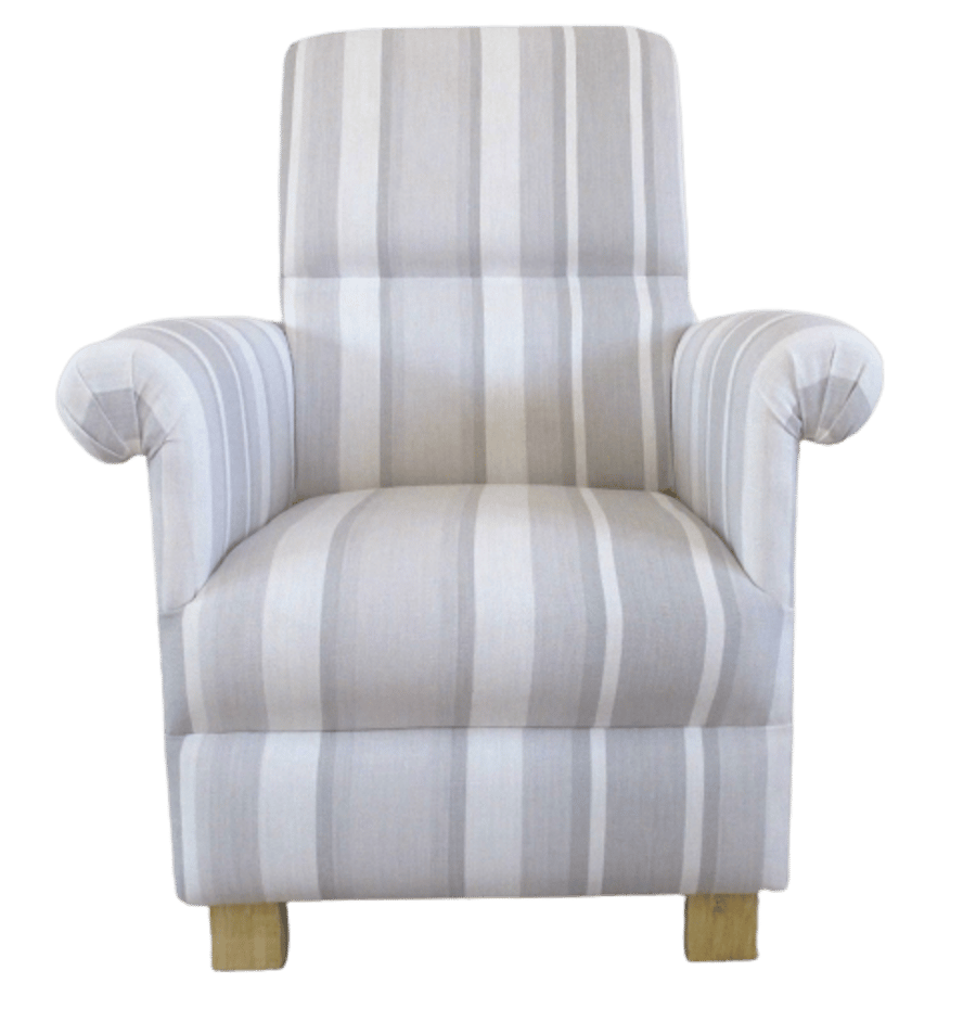 Laura Ashley Awning Stripe Grey Fabric Adult Ch... Folksy