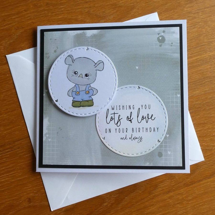 Rhinoceros Birthday Card