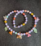 Bright Floral Beaded Necklace 