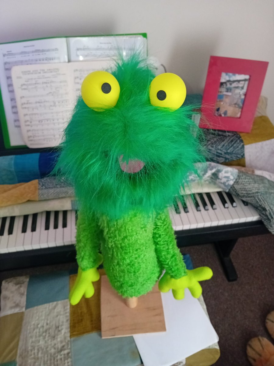 Green monster puppet 