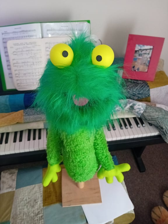 Green monster puppet 