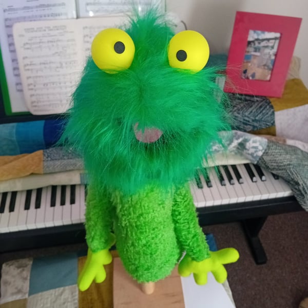 Green monster puppet 