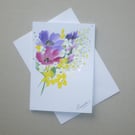 hand painted original art blank greetings card ( FA604 S1 )
