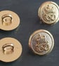1 2" 12.5mm 20L Gold crest Buttons - Image 4
