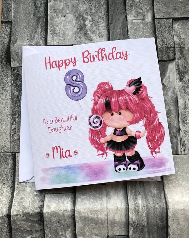 Birthday personalised Card for Granddaughter, Daughter, Sister, Niece, Friend et