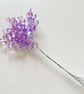 FS21S (mixed purple) 10 Stems Handmade Crystal Bead Leaf Sprays