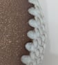 White glazed stoneware decorative bowl. - Image 4