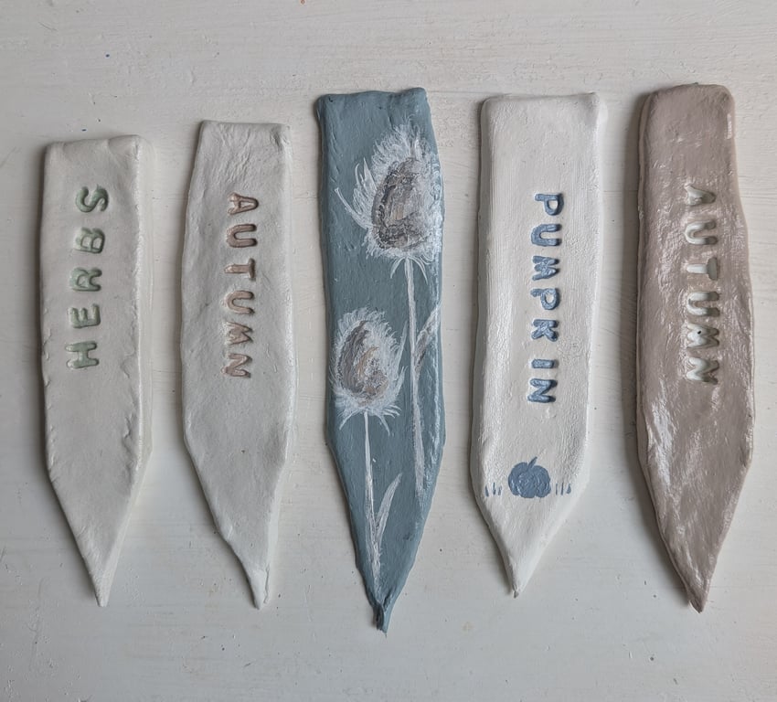 Painted Autumn Decorative Plant Label 