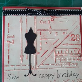 Black mannequin birthday card