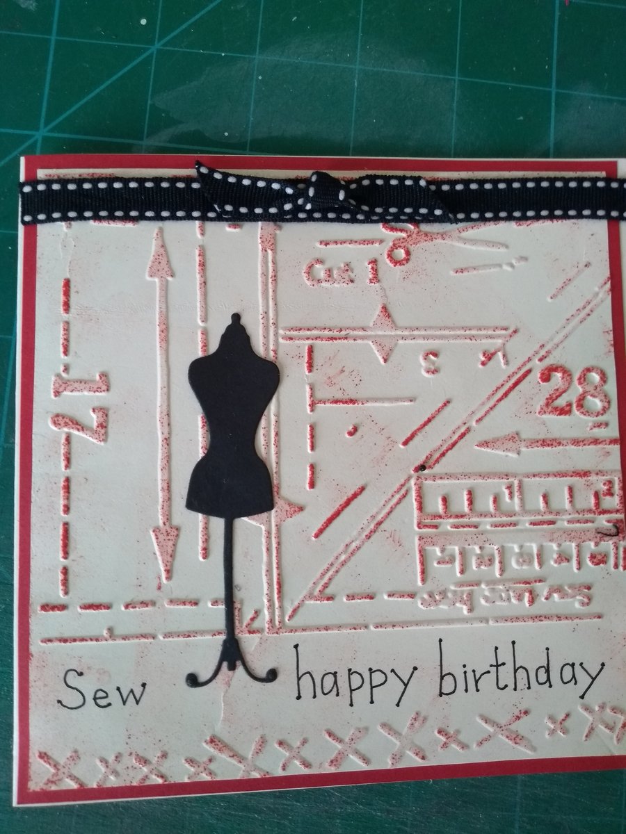 Black mannequin birthday card