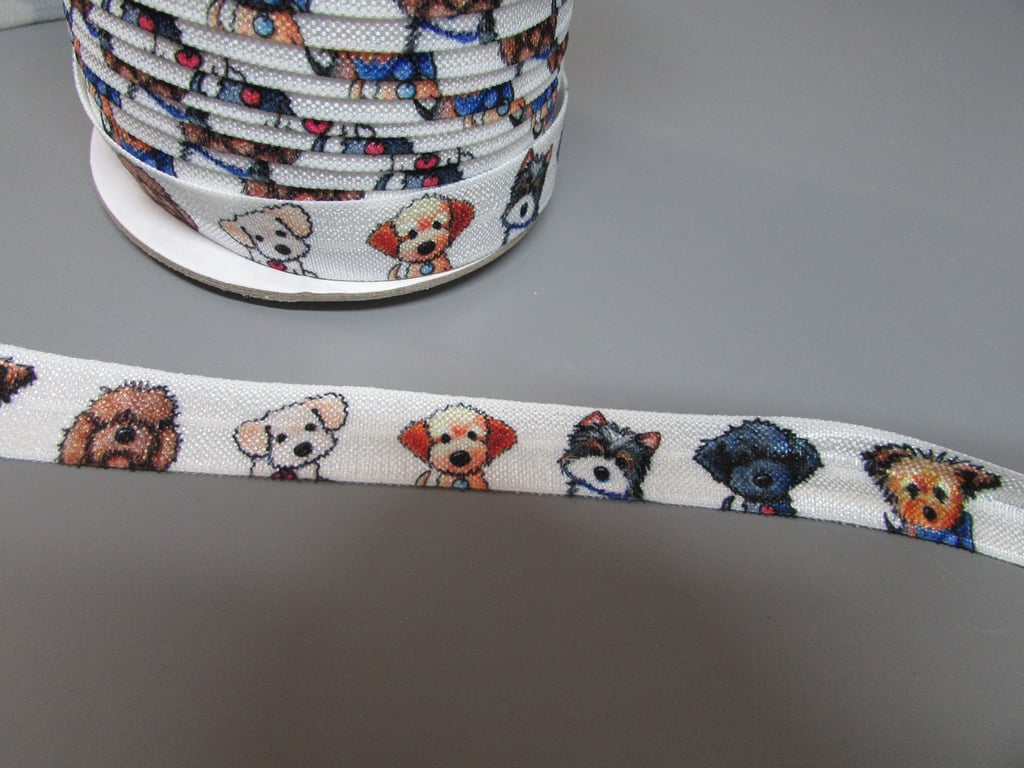Puppy Dog Fold Over Elastic x 1 metre
