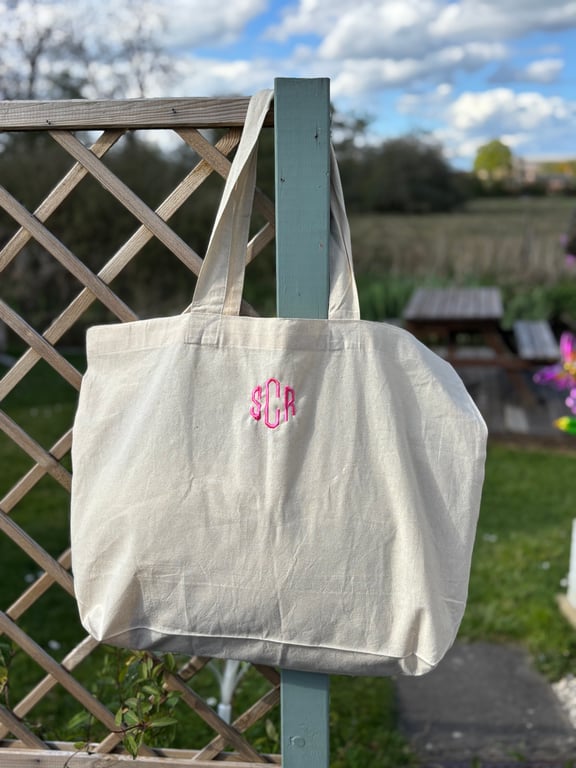 Monogrammed big tote bag