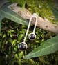 Sterling silver pendant with two black onyx cabochons - Image 5