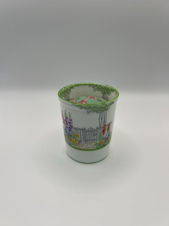 Vintage Upcycled Floral 'Garden Gate' Decorative Small Pin Cushion