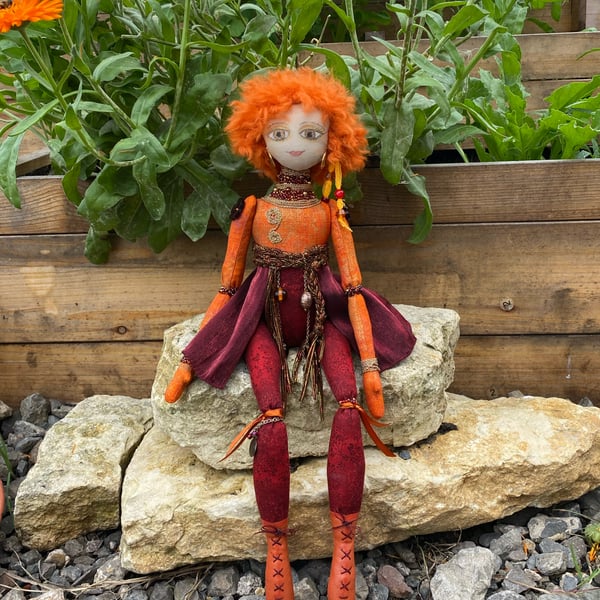 Unique Art Doll - Beaded and beautiful