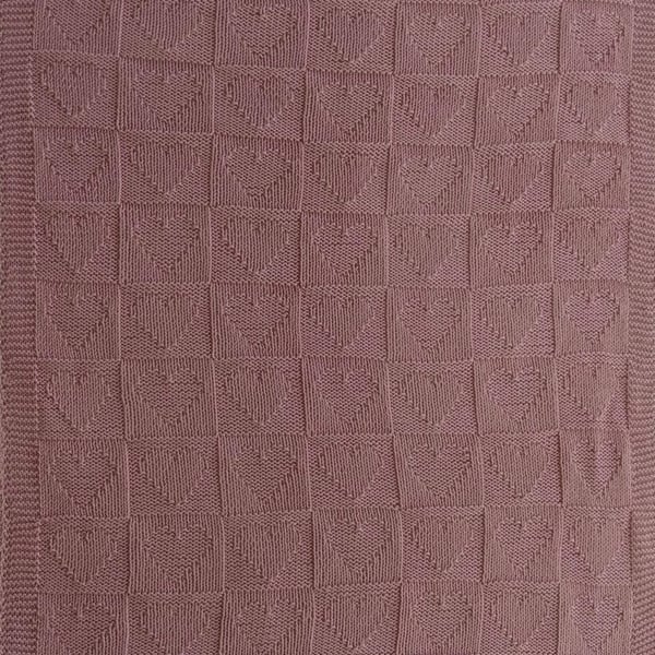 Pattern Heart Baby Blanket - Easy Knit