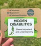Hidden Disabilities Lanyard Card-Aluminium Awareness Badge - Image 3