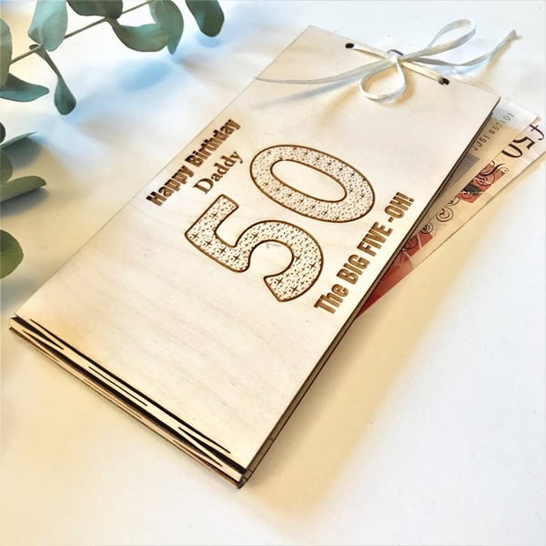 Personalised Number Birthday Money Gift Envelope