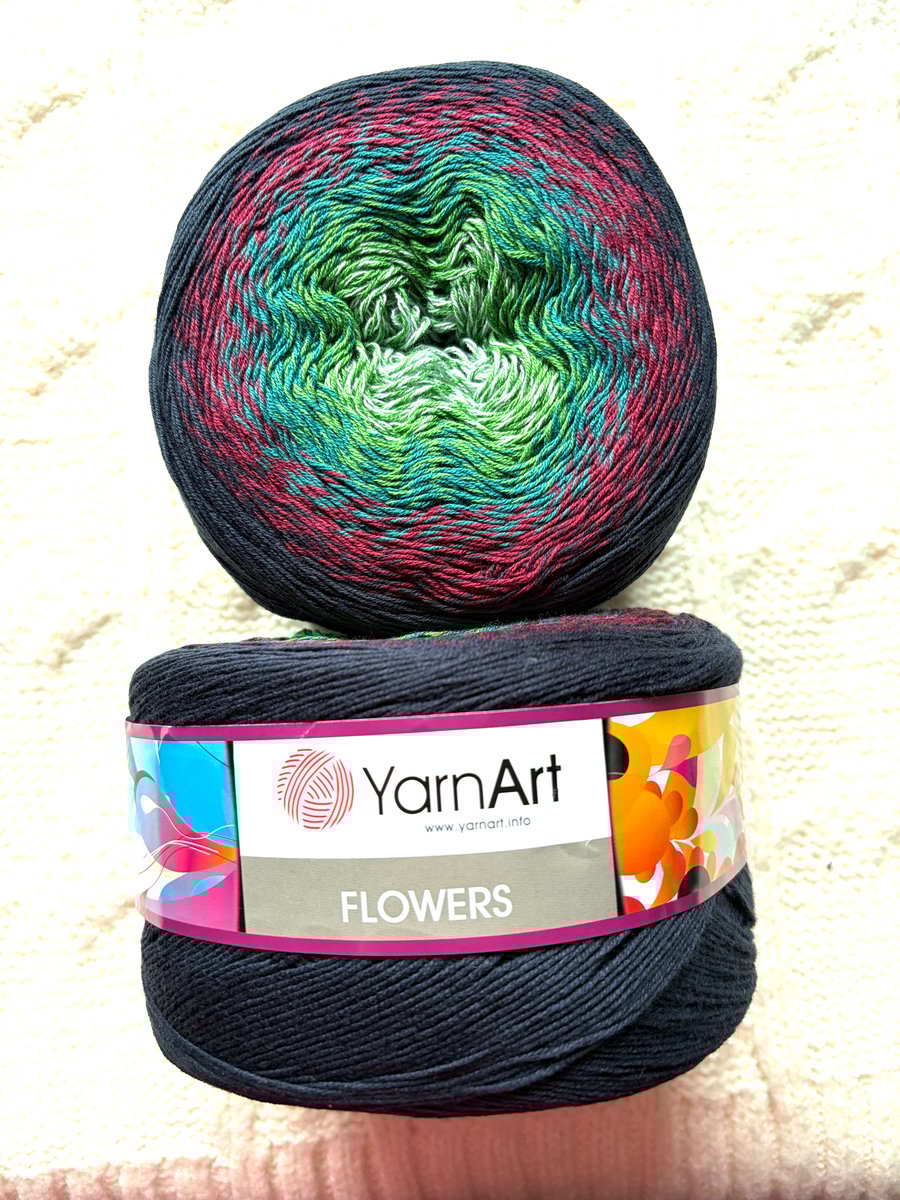1 cake x 250g YarnArt Flowers Yarn Cake - Colour 266 : Cotton Blend