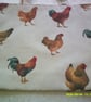 Chickens and Cockerels on Beige Fabric Bag - Image 2