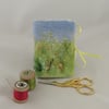 Buttercup Meadow  Needle Book - Embroidered and felted
