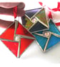 Stained Glass Tree Decoration 5cm Square Christmas Dichroic - Image 8