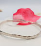 Recycled Sterling Silver Hammered Bangle – 6.5cm Diameter – One of a KInd