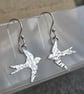 Sterling silver swallow earrings, Bird lover gift - Image 6