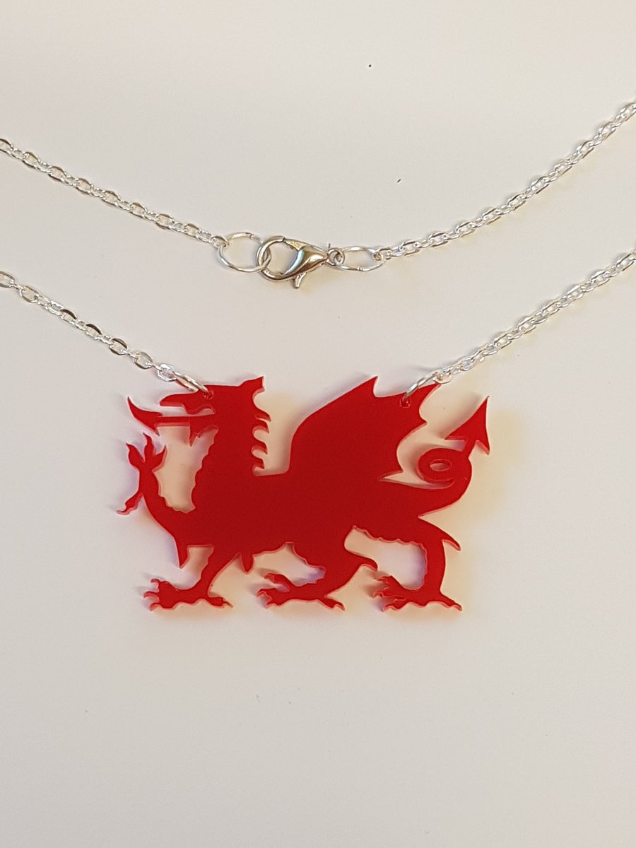 Welsh Dragon Necklace - Acrylic