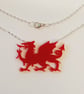 Welsh Dragon Necklace - Acrylic - Image 1