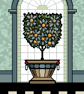 075 - Victorian Botanical Garden Conservatory Orange Tree - Cross Stitch Pattern - Image 1