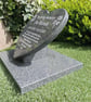 Memorial Grave Marker Heart GraveStone Granite Slanted Memorial Plaque Stone - Image 2