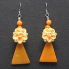 Saffron Pyramid Earrings