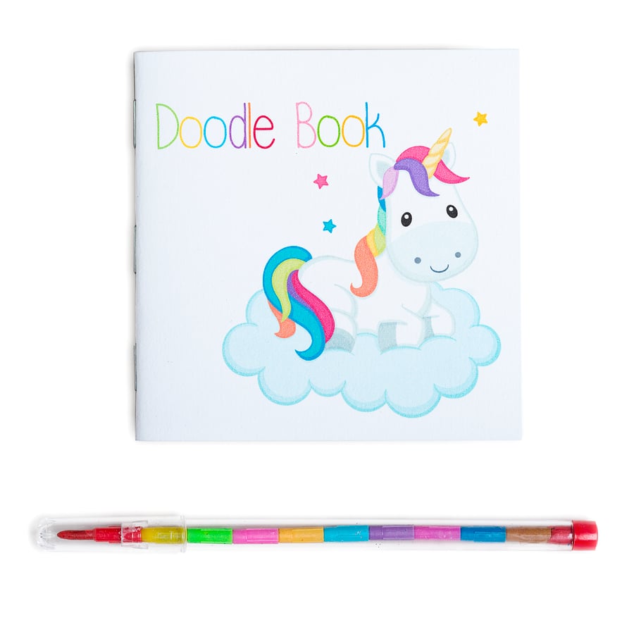 Unicorn Party Favour Mini Doodle Books - pack of 6