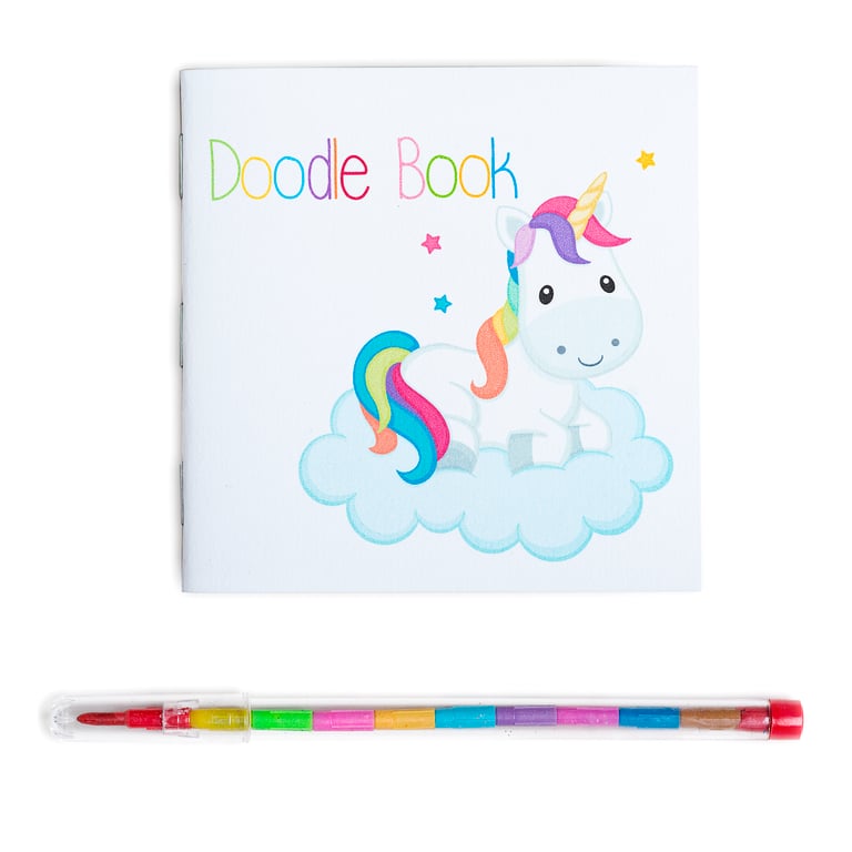 Unicorn Party Favour Mini Doodle Books - pack of 6