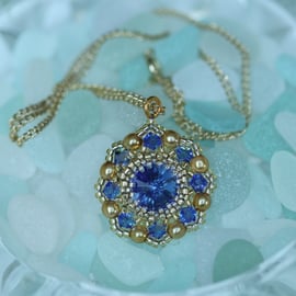 Little Sapphire Blue Crystal Pendant 