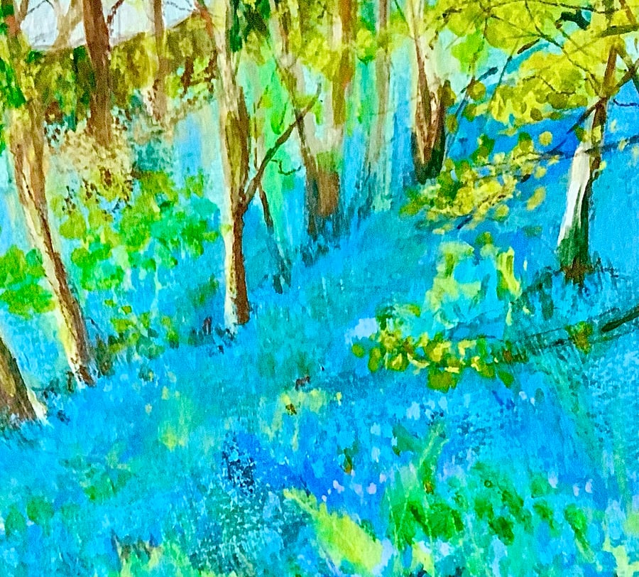 Bluebell Woods,  original landscape painting